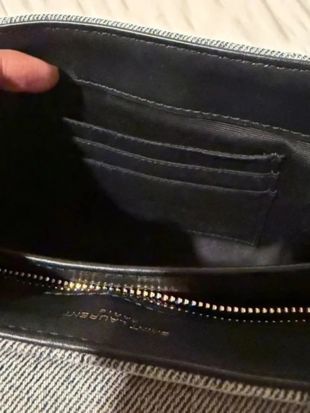 YSL Denim Chevron Bag